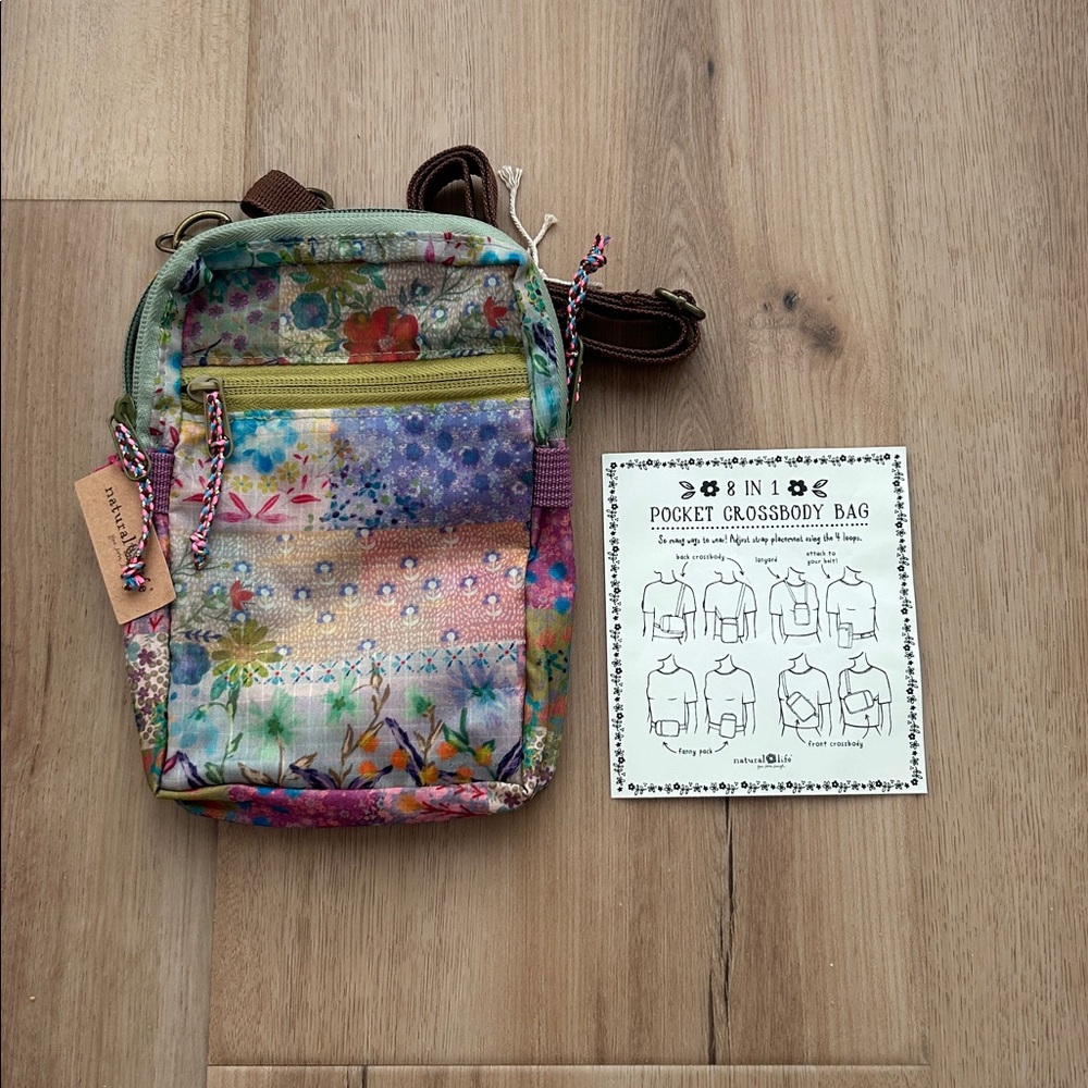 Natural Life 8-IN-1 Pocket Crossbody Bag *NWT - Picture 3 of 3